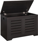 Storage Chest, Flip-Top Wooden Toy Box with 2 Safety Hinges