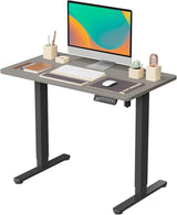 Small Electric Standing Desk, 35" x 20" Whole Piece Height Adjustable Desk with Memory Controller