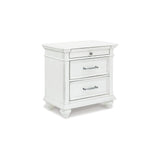 Nightstand in Distressed Whitewash Finish