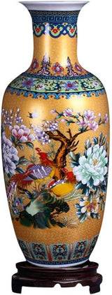 Jingdezhen Large Ceramic Floor Vase,Flower Vase Handmade Home Decorative Vase