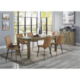 Abiram Wooden Rectangular Dining Table in Rustic Oak