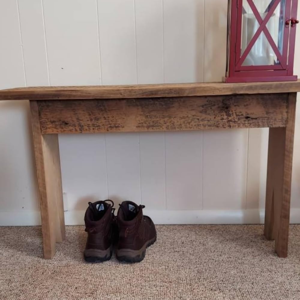 Vintage Wooden Entryway Table, Behind Couch Table, Natural Wood Table