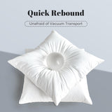 DOWNSTORIA 24x24 Pillow Inserts Set of 2, White Throw Pillow Insert 2 Pack, Foam Filled Decorative Pillows Stuffer for Couch, Bed, Living Room.(24x24 Inch)