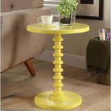 Round Pedestal Table Wood Side Table, Accent Martini Table Drink Table Coffee