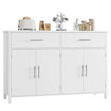 Buffet Sideboard Cabinet with Storage, White Coffee Bar Cabinet, Modern Kitchen