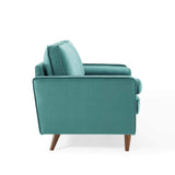 EEI-3764-TEA Valour Performance Velvet Sofa, Teal