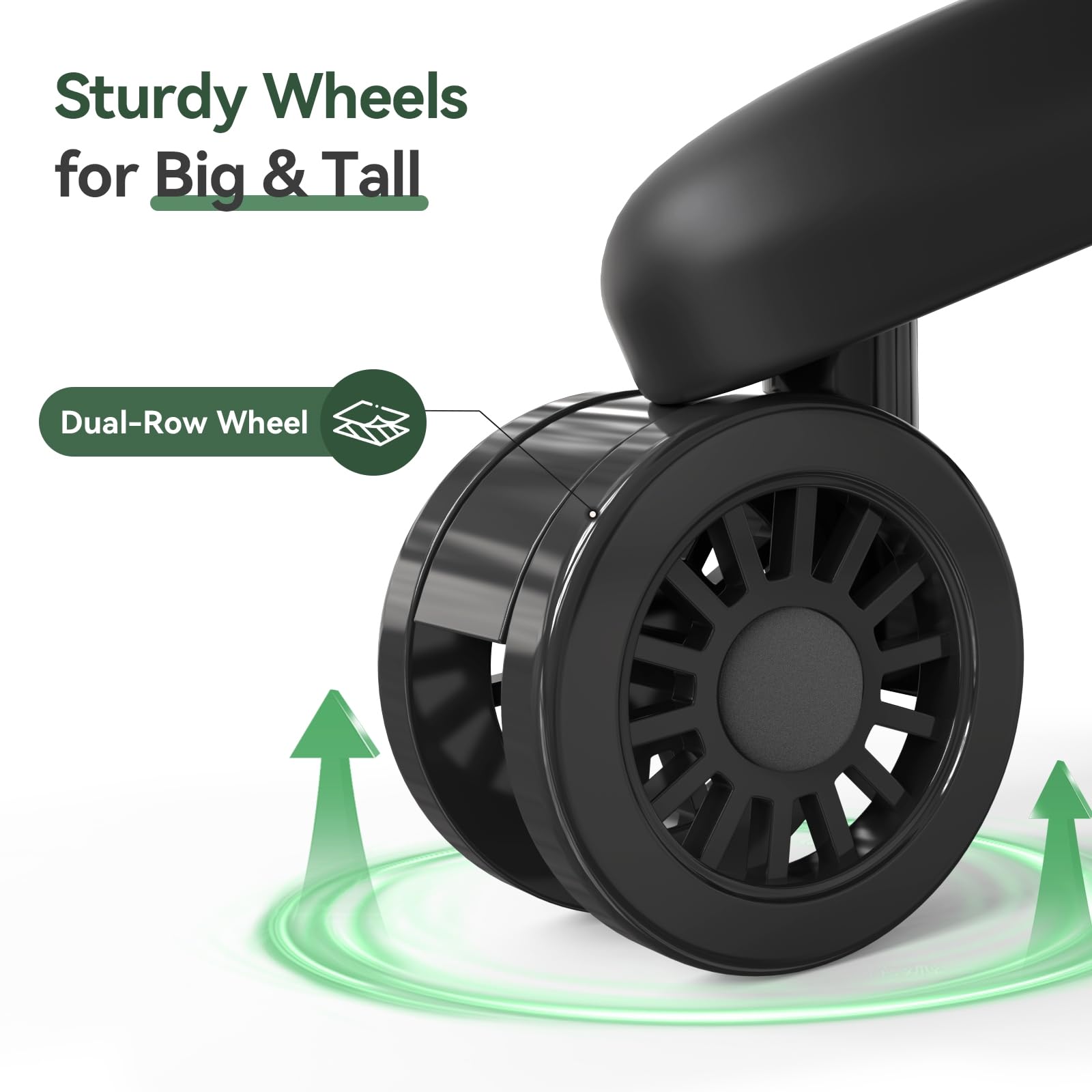 Big and Tall Office Chair 500lbs - Heavy Duty High Back Leather Desk Chair