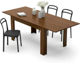 , Easy, Extendable dining table, 55,1(86,6) x35,4 in, Ashwood Black, for 6-10 people,