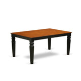 LGPL9-BCH-W Logan 9 Piece Set Includes a Rectangle Dining Room Table with Butterfly