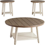 Raebecki 3-Piece Rustic Table Set, Includes Coffee Table and 2 End Tables