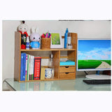 Bookcase Bookshelf Bamboo Bookshelf,Desktop Book Shelf Open Bookshelves