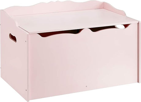 Kids Toy Box, Wooden Organizer Storage Chest,White, 30" x 18" x 19"