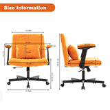 Velvet Ergonomic Office Chair with Adjustable Height & Lumbar Support