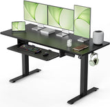 Standing Desk Adjustable Height with Extra Large Keyboard Tray,