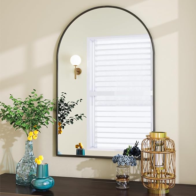 Arched Wall Mirror, Arch Bathroom Mirror, Wall Mounted Vanity Mirror