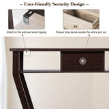 Console Table Modern Easy Assembly Entryway Table W/Storage Drawer and Bottom Shelf