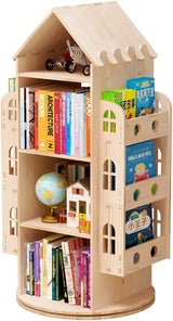 Rotating Bookshelf, 360 Display Floor Standing Bookcase Storage Rack Children's Bookshelf,