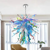 Modern Art Deco Chandelier, Hand Blown Glass Chandeliers, Hanging Pendant Light