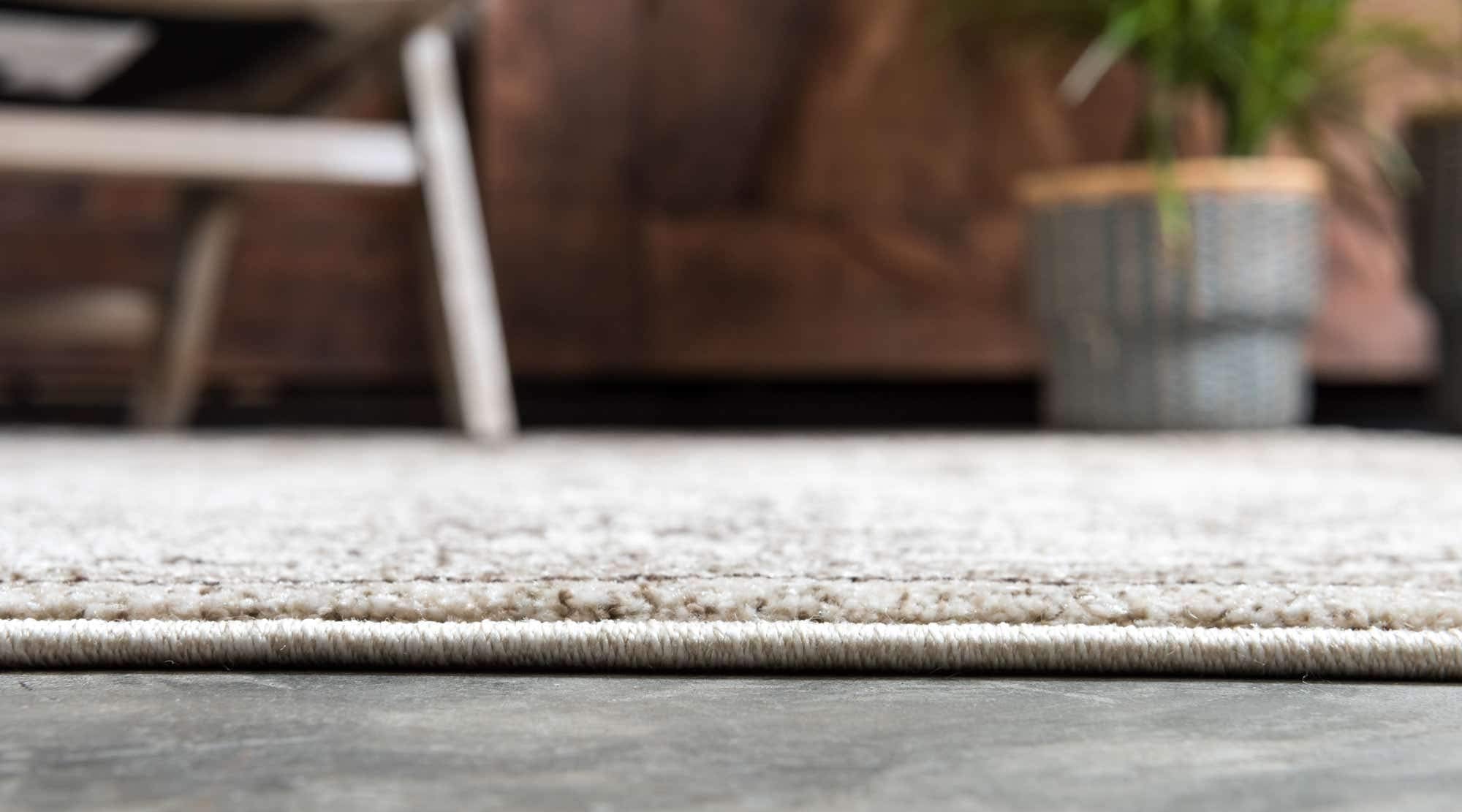 Unique Loom La Jolla Collection Botanical, Contemporary, Traditional, Rustic, Border Area Rug, 3' 3" x 5' 3" Rectangle, Ivory/Beige