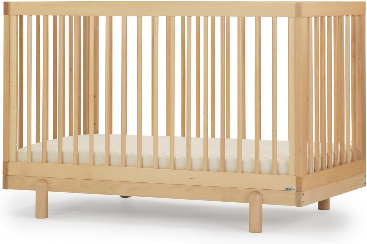 4-in-1 Convertible Crib to Toddler Bed and Floor Bed – Modern Wooden Crib