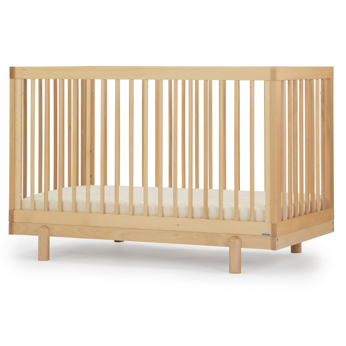 4-in-1 Convertible Crib to Toddler Bed and Floor Bed – Modern Wooden Crib