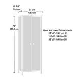 Miscellaneous Storage Cabinet, L: 27.09" x W: 15.39" x H: 72.05", Natural Maple Finish