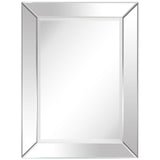 Solid Wood Framed Wall Mirror, Wall-Mounted Mirrors, 1"-Beveled, Bathroom Mirror