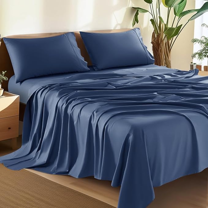 100% Cotton King Size Sheets Set - 1500 Thread Count，Luxury Egyptian Cotton Bed Sheets