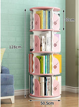 360° Rotating Bookshelf, 3-5 Tier Free Assembly Bookcase,Floor Standing Library