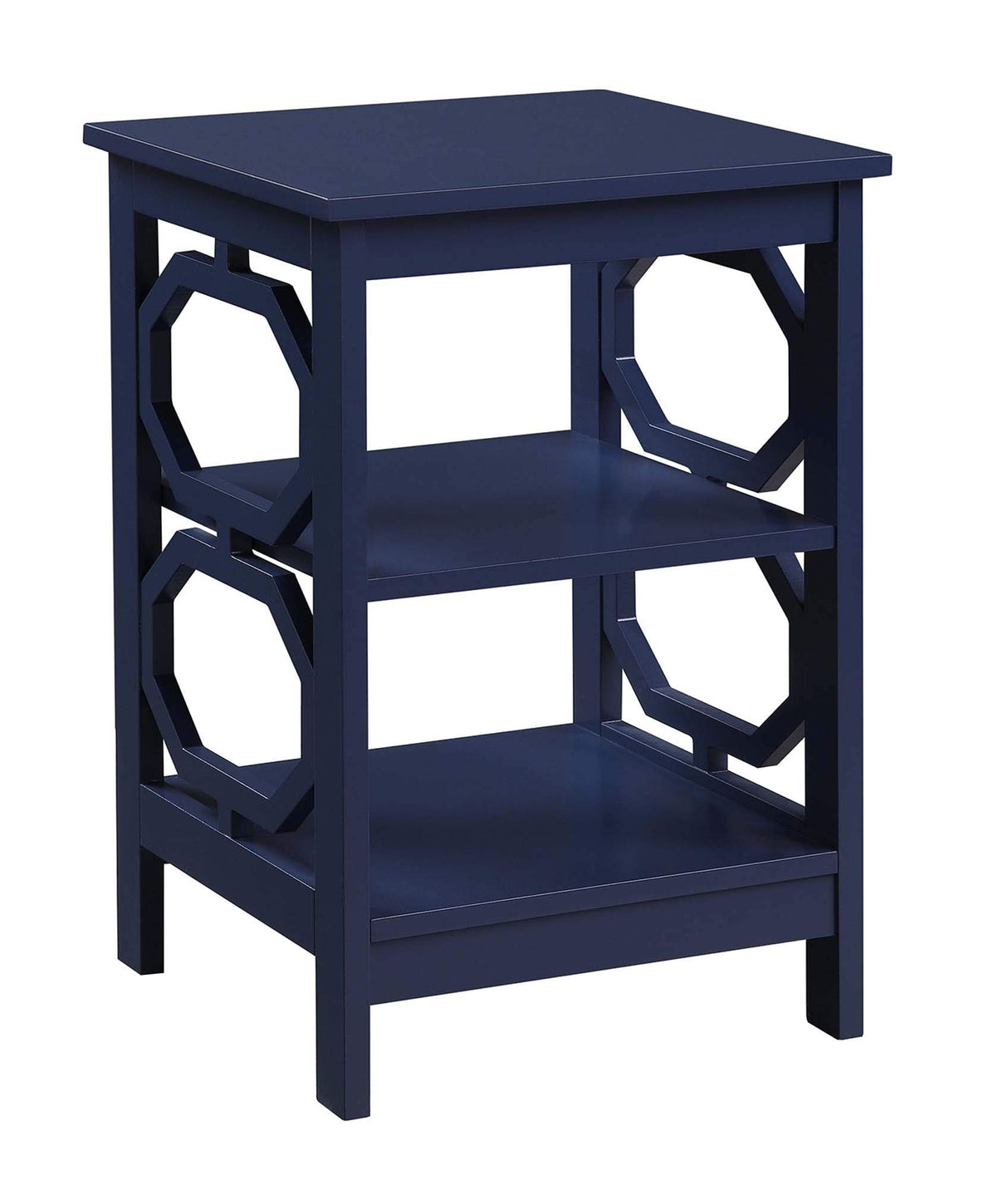 Omega End Shelves Table, Cobalt Blue