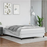 Bed Frame White 53.9"X74.8" Full Faux Leather