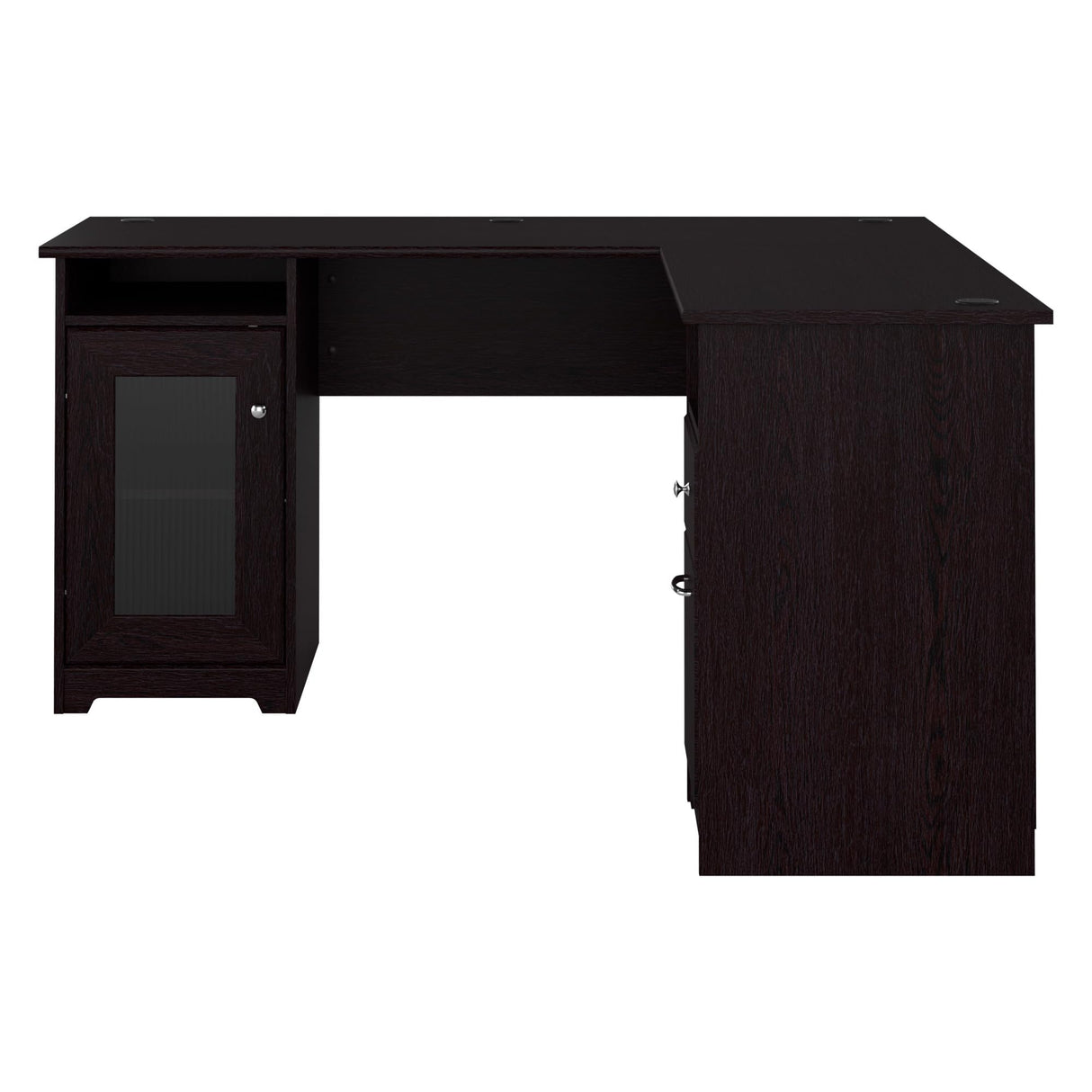 Cabot 60W L Shaped Computer Desk in Espresso Oak