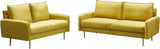 Velvet Sofa Modern Couch Tufted Loveseat with Metal Legs for Living Room