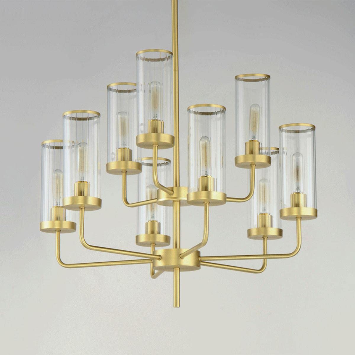 Crosby-9 Light Chandelier-28 Inches Wide by 31 inches high-Satin Brass Finish -Traditional