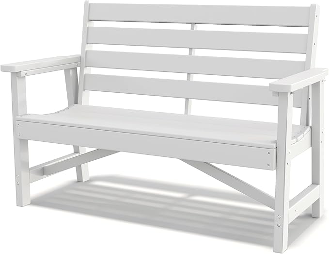 Outdoor Bench | HDPE Plastic | Garden Benches | All Weather | for Outdoors Patio