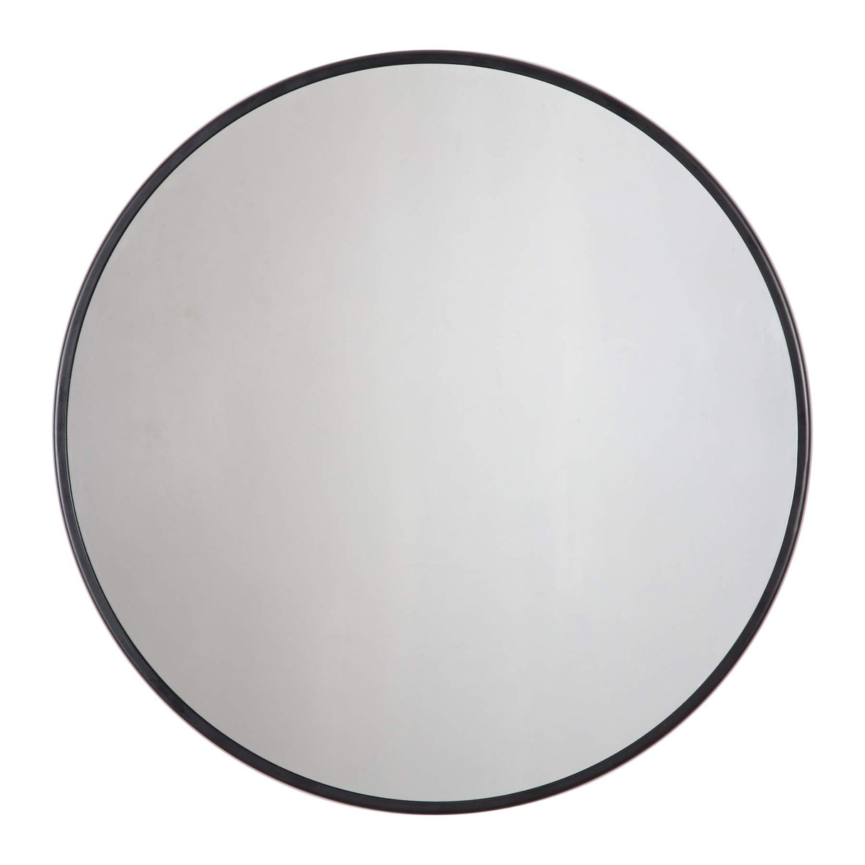 Black Metal and Glass Wall Mount Modern Mirror