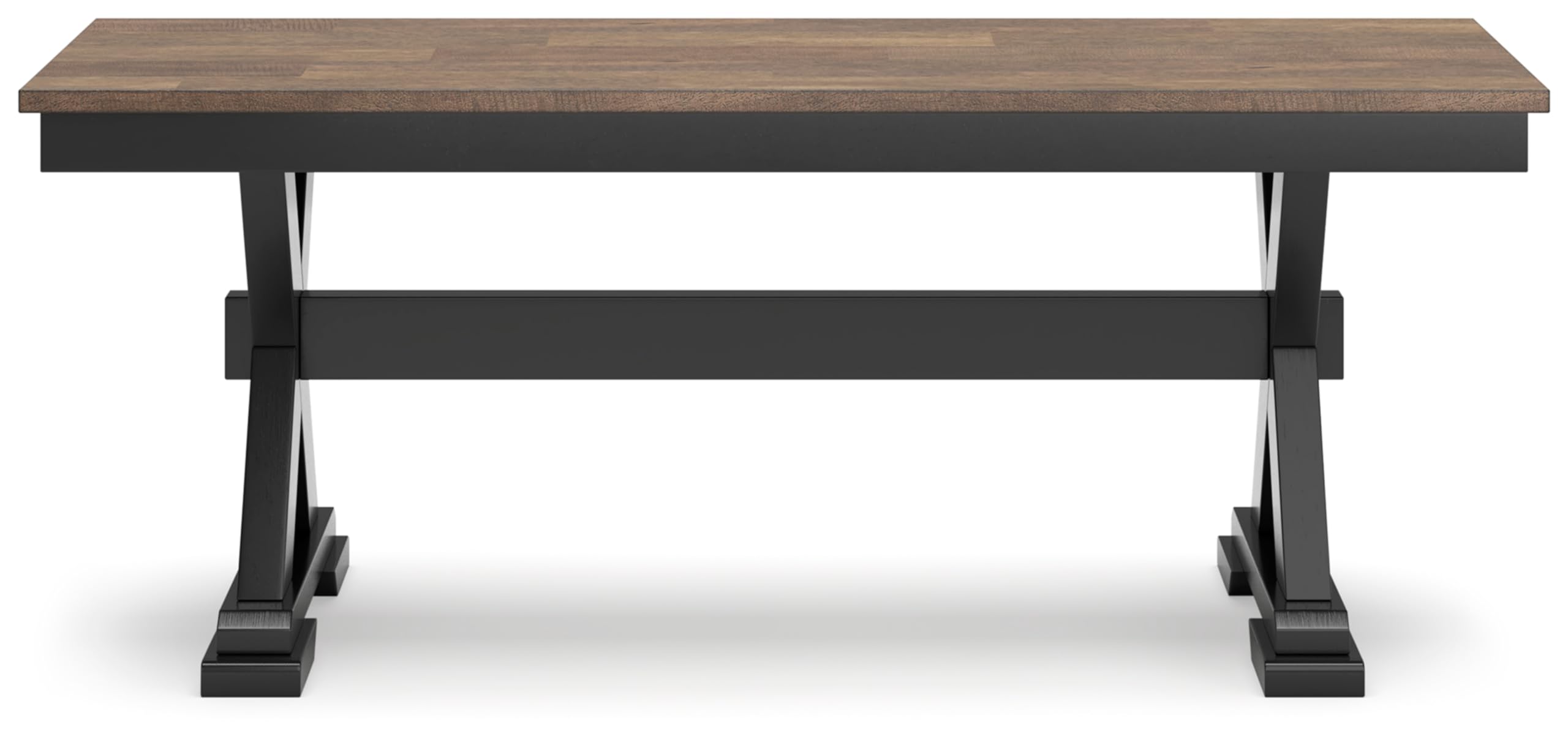 Wildenauer 50" Dining Bench  Dark Brown & Black