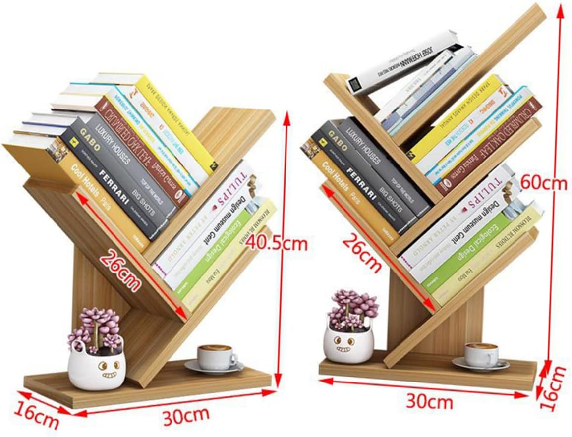 LIFKOME 3 Wooden Bookshelf Desktop Bookcase Wood Storage Shelves Wooden Book Shelf Tabletop Bookshelf Wooden Book Shelves Wooden Bookcase Book Storage Rack Bookstore Student Bamboo Simple