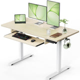 Standing Desk Adjustable Height with Extra Large Keyboard Tray,