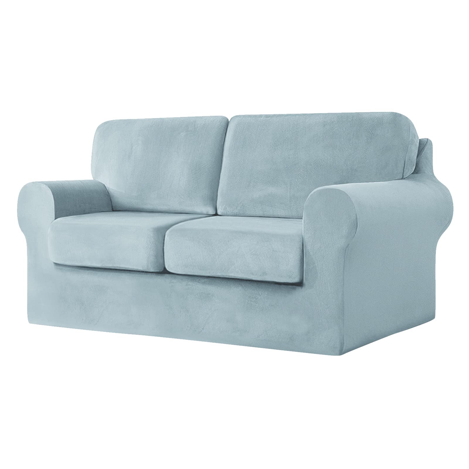 5 Piece Ektorp Loveseat Cover Stretch, for 1 Base Cover, 2 Seat Cushion Covers and 2