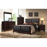 Carlton California King Bed 4-Piece Set, Cappuccino