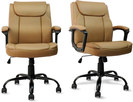 Office Computer Desk Chair Executive Mid Back Chair Comfortable Ergonomic Managerial