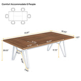 6FT Conference Table, 70 in Meeting Table, Long Seminar Table for Meeting Room