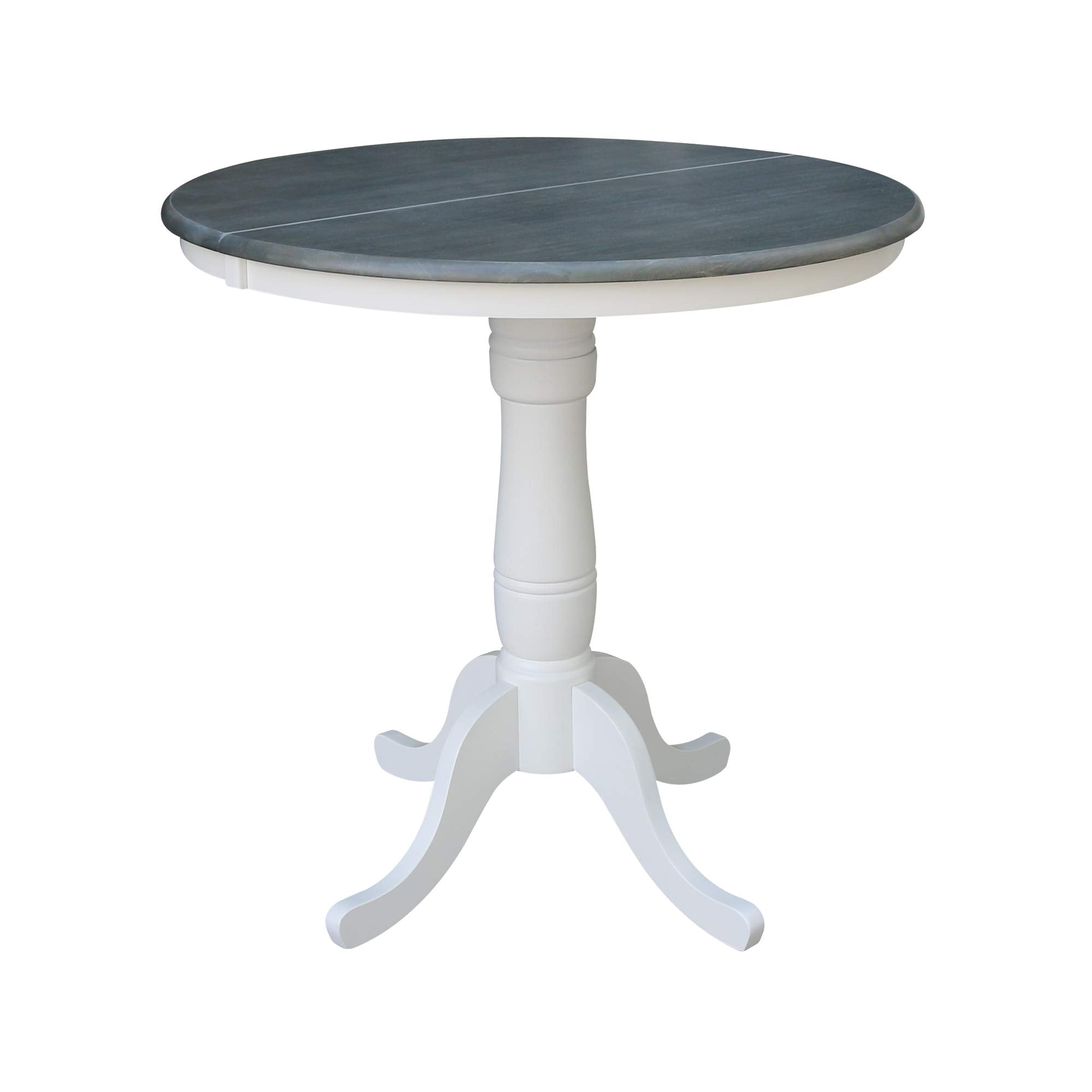 Concepts Chairs Dining Table Set, White/Heather Gray
