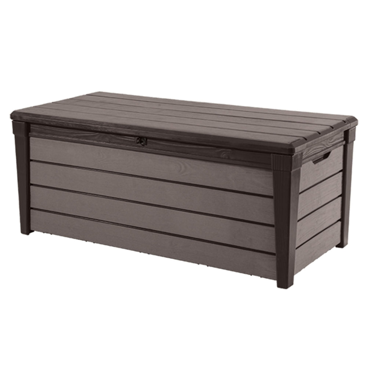 Outdoor Storage Deck Box, for Patio, Backyard & Garden, Brushwood, 120 Gal, Brown