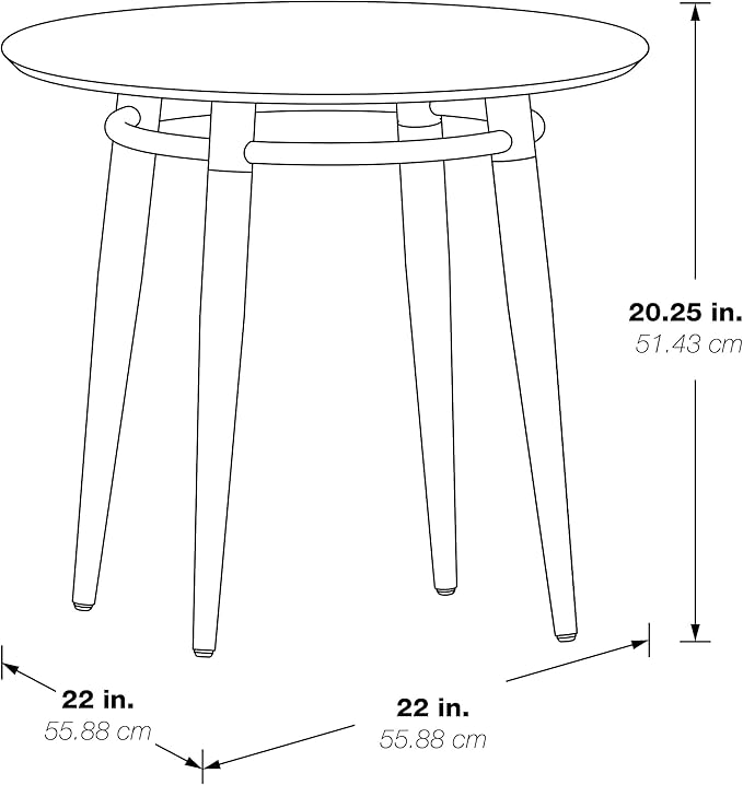 Brooklyn Modern Round End Table, White Top with Brushed Nickel