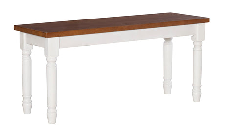 Backless Dining Wood Top Willow Bench