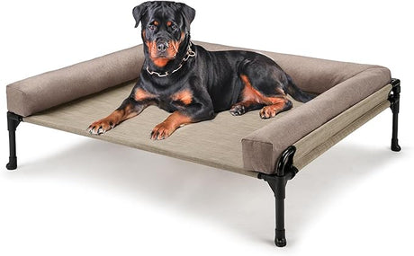 Elevated Raised Dog Bed-Cooling Outdoor Dog Cot Bed for Large Sized Dogs