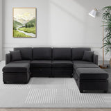 Modular Sectional Sofa,U Shaped L Shaped Sectional Couch with Storage 5 Seats,