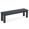 Outdoor Bench, 3-Person Outdoor Dining Bench, Backless Poly Lumber Garden Bench, All Weather Bench Suitable for Patio and Garden, Black